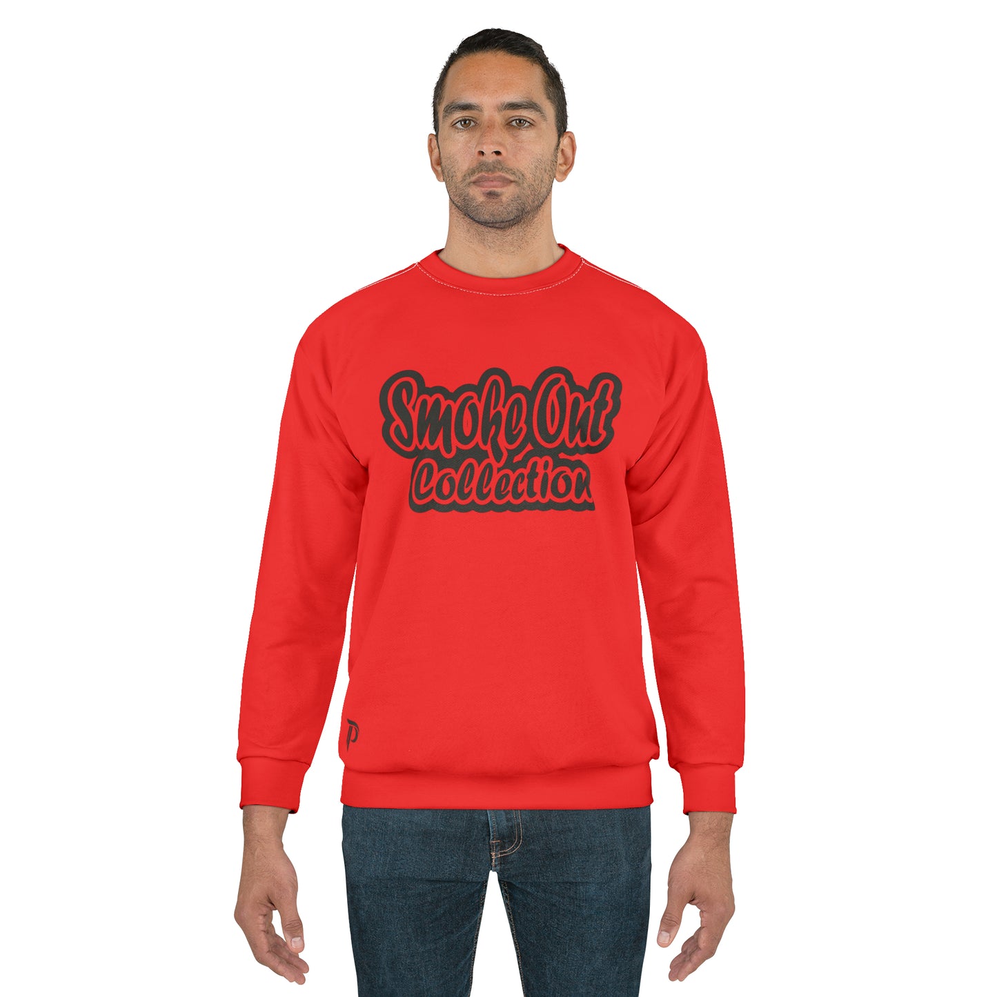 Men's Sweatshirt - Smoke Out Collection - Red/Black