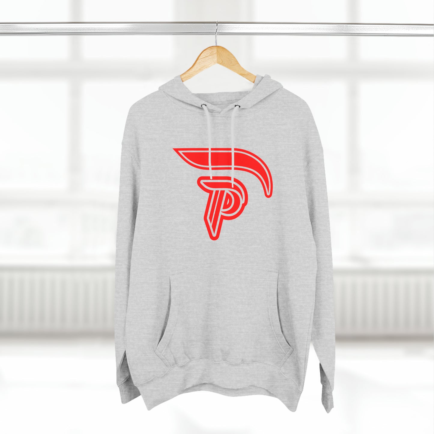 Fleece Hoodie - Gray/Red