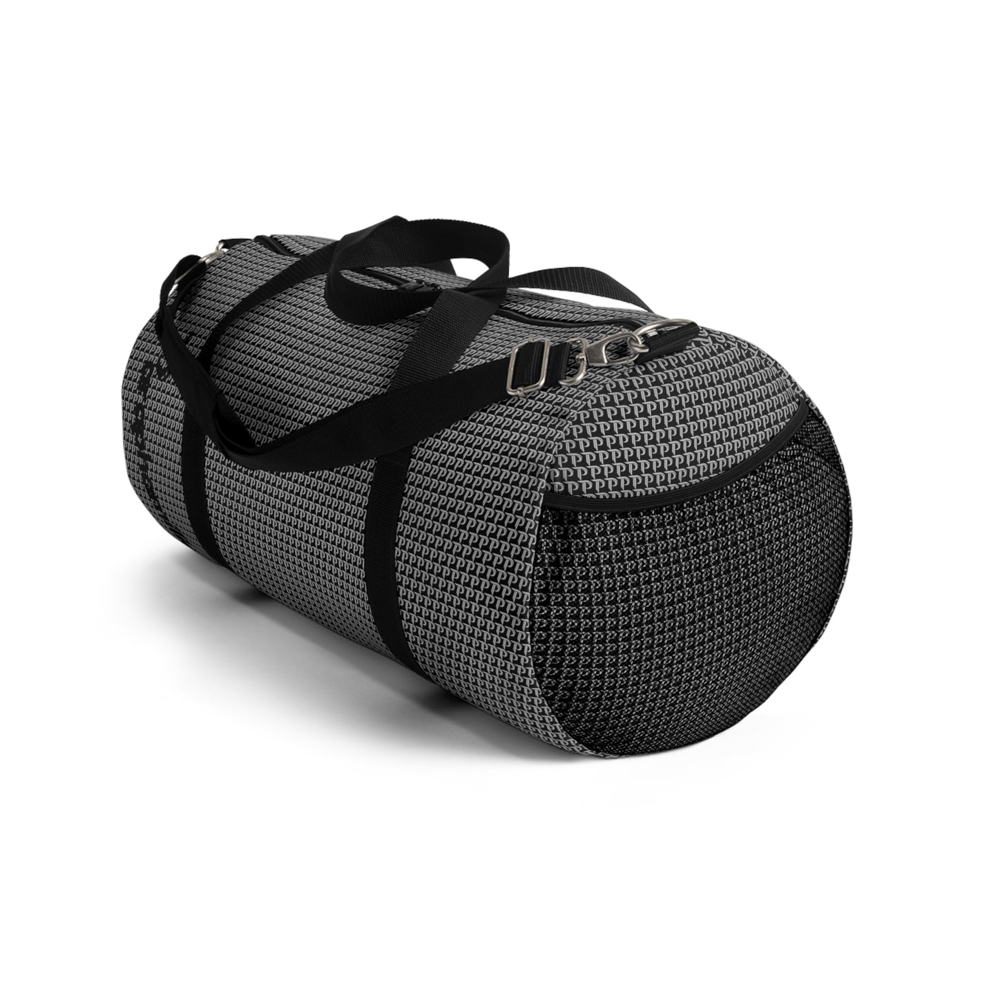 P print Duffel bag - Black/Gray