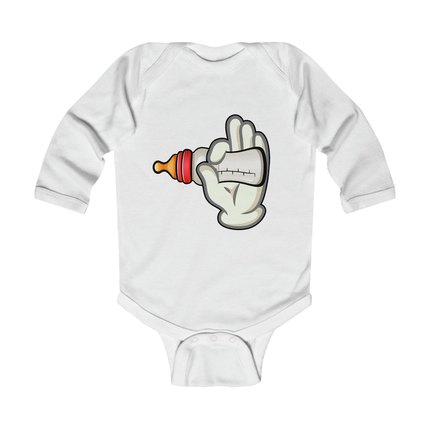 Infant Long Sleeve Bodysuit - Bottles up