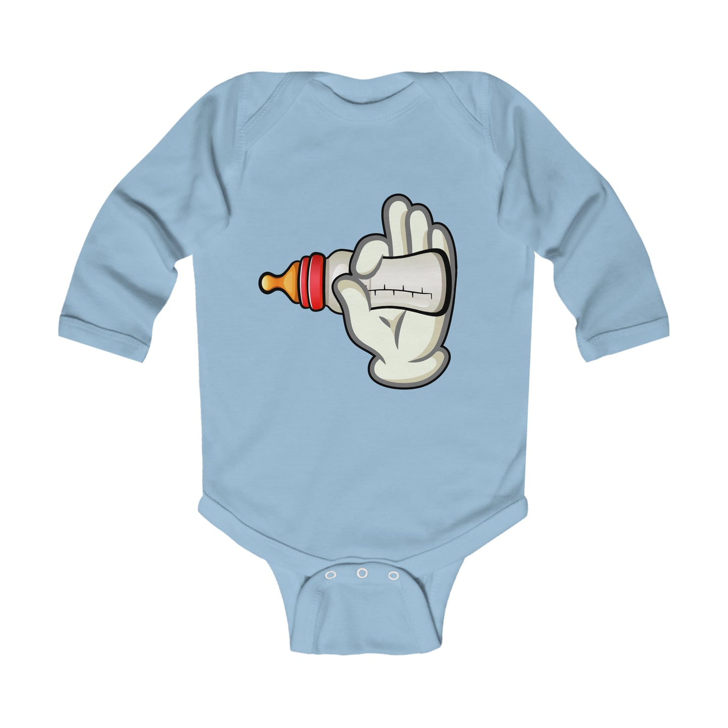 Infant Long Sleeve Bodysuit - Bottles up