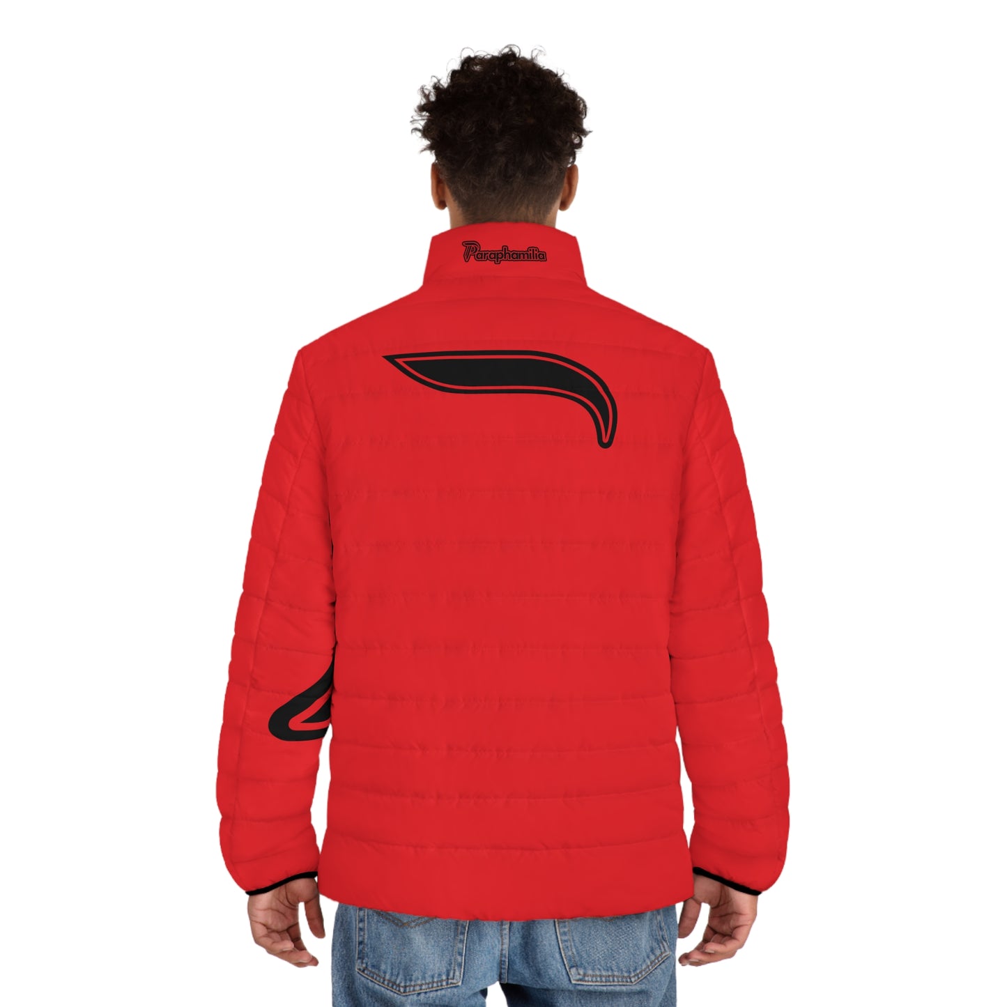 Men's Puffer Jacket - Red/Black