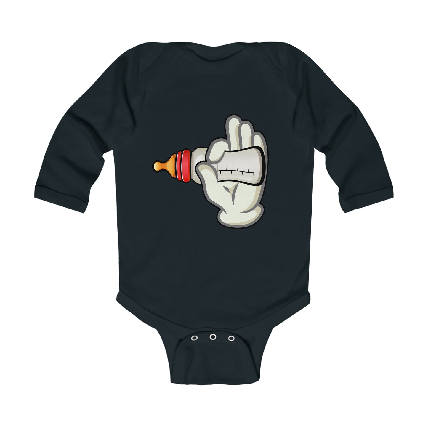 Infant Long Sleeve Bodysuit - Bottles up