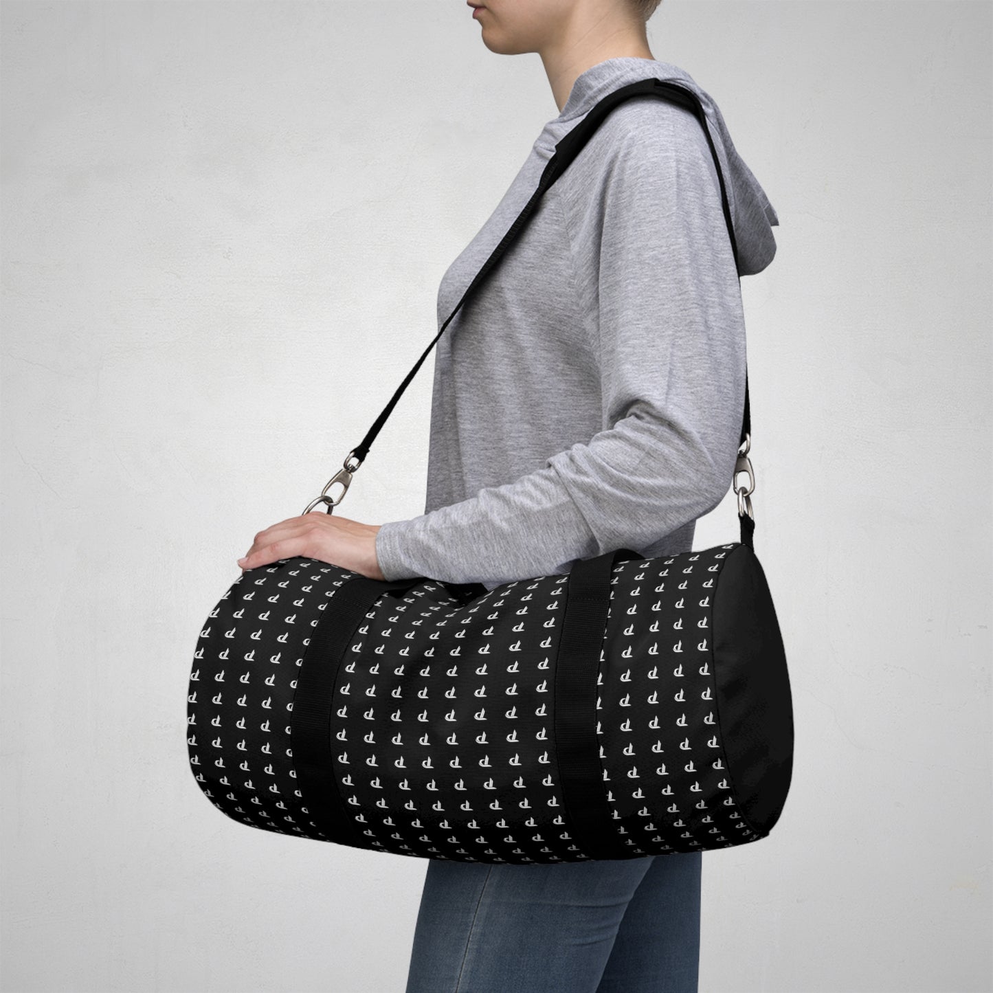 P print Duffel bag - Gray/Black