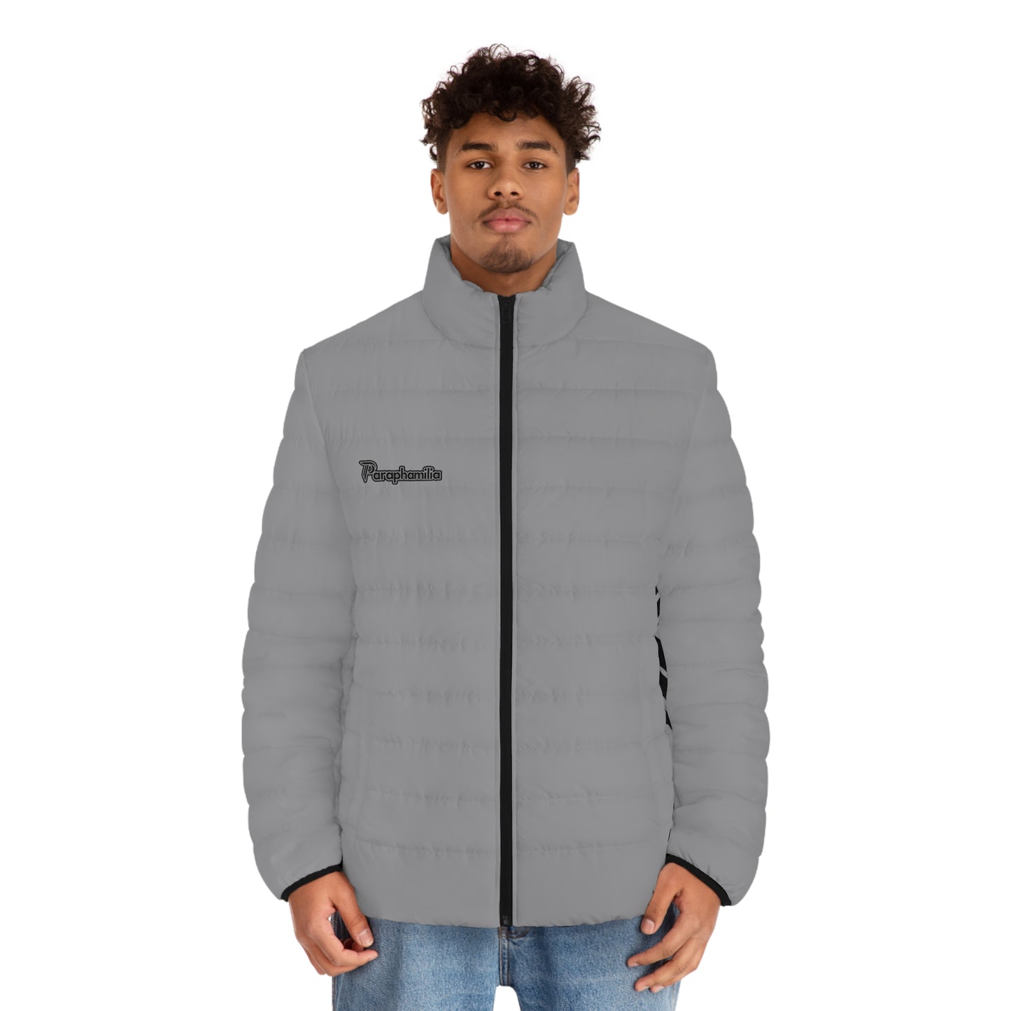 Men's Puffer Jacket - Gray/Black