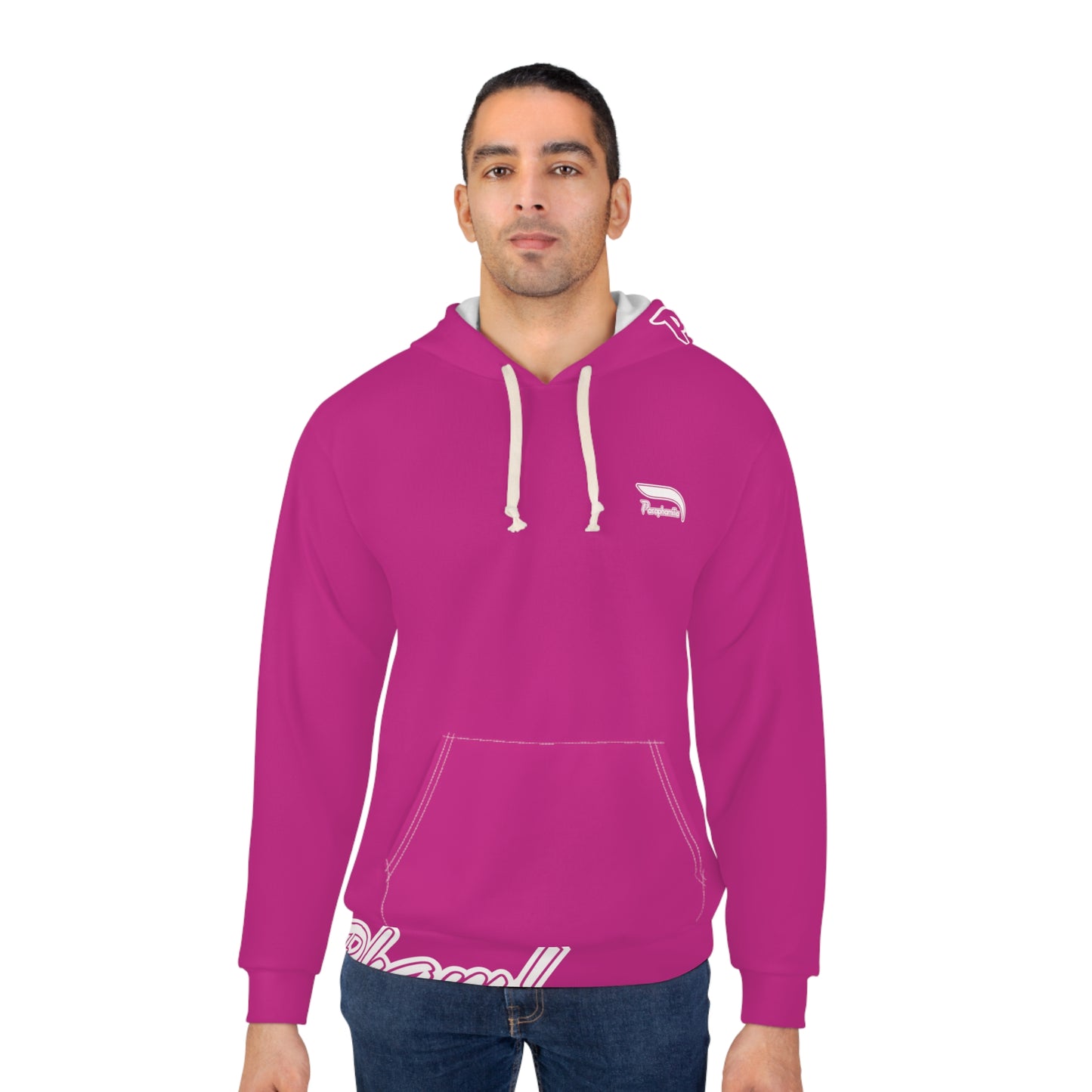 Pullover Hoodie - Pink/White