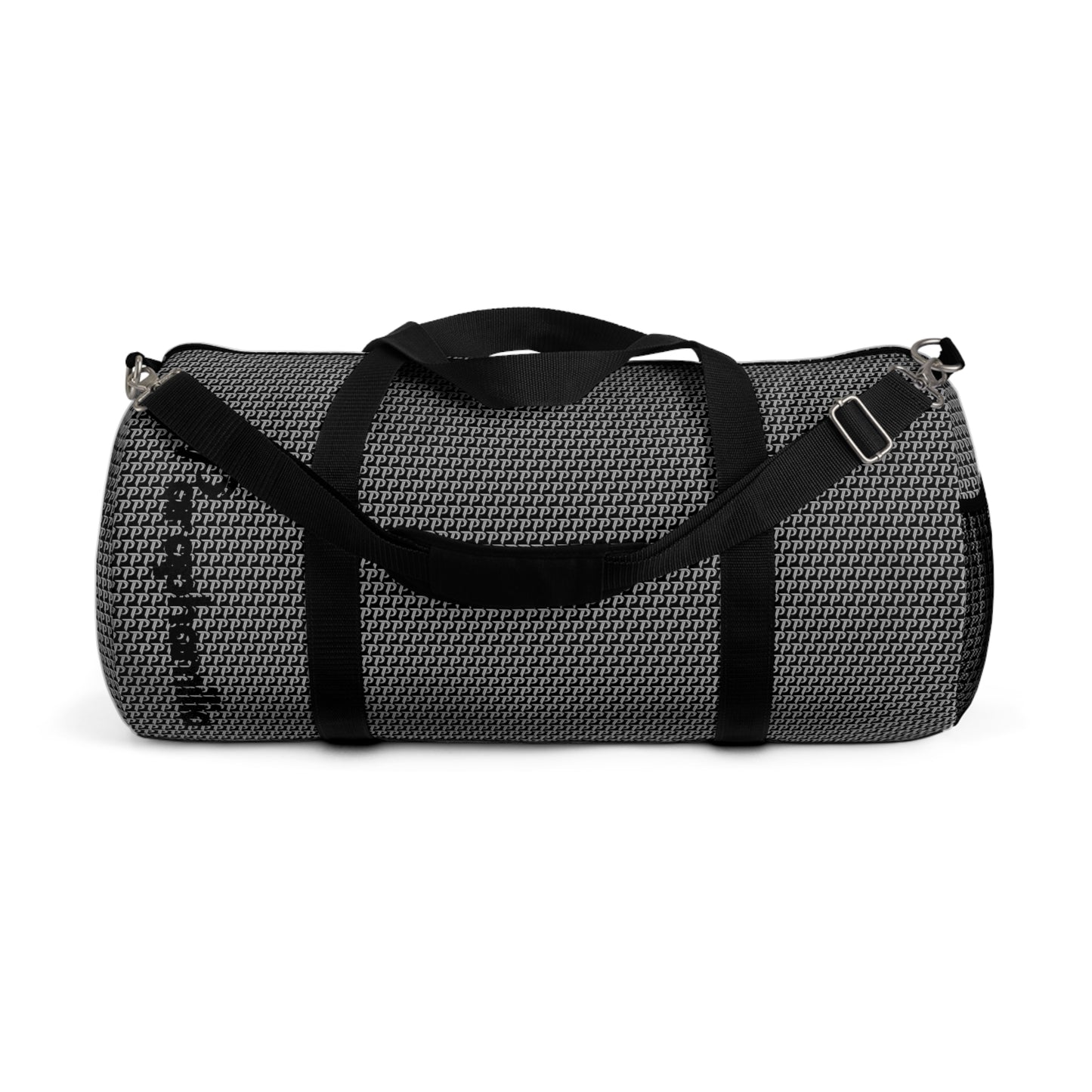 P print Duffel bag - Black/Gray