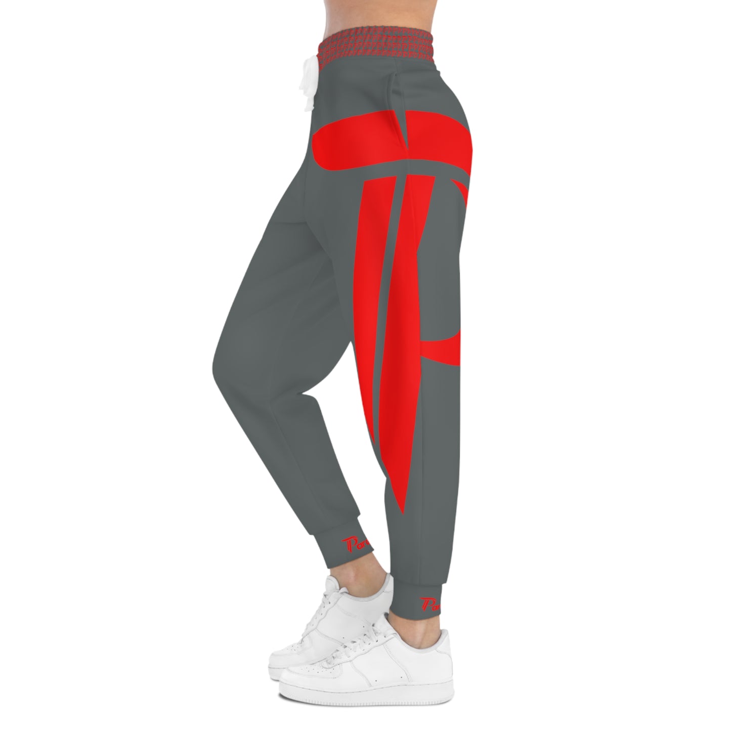 Men's/Women's Athletic Joggers - Gray/Red