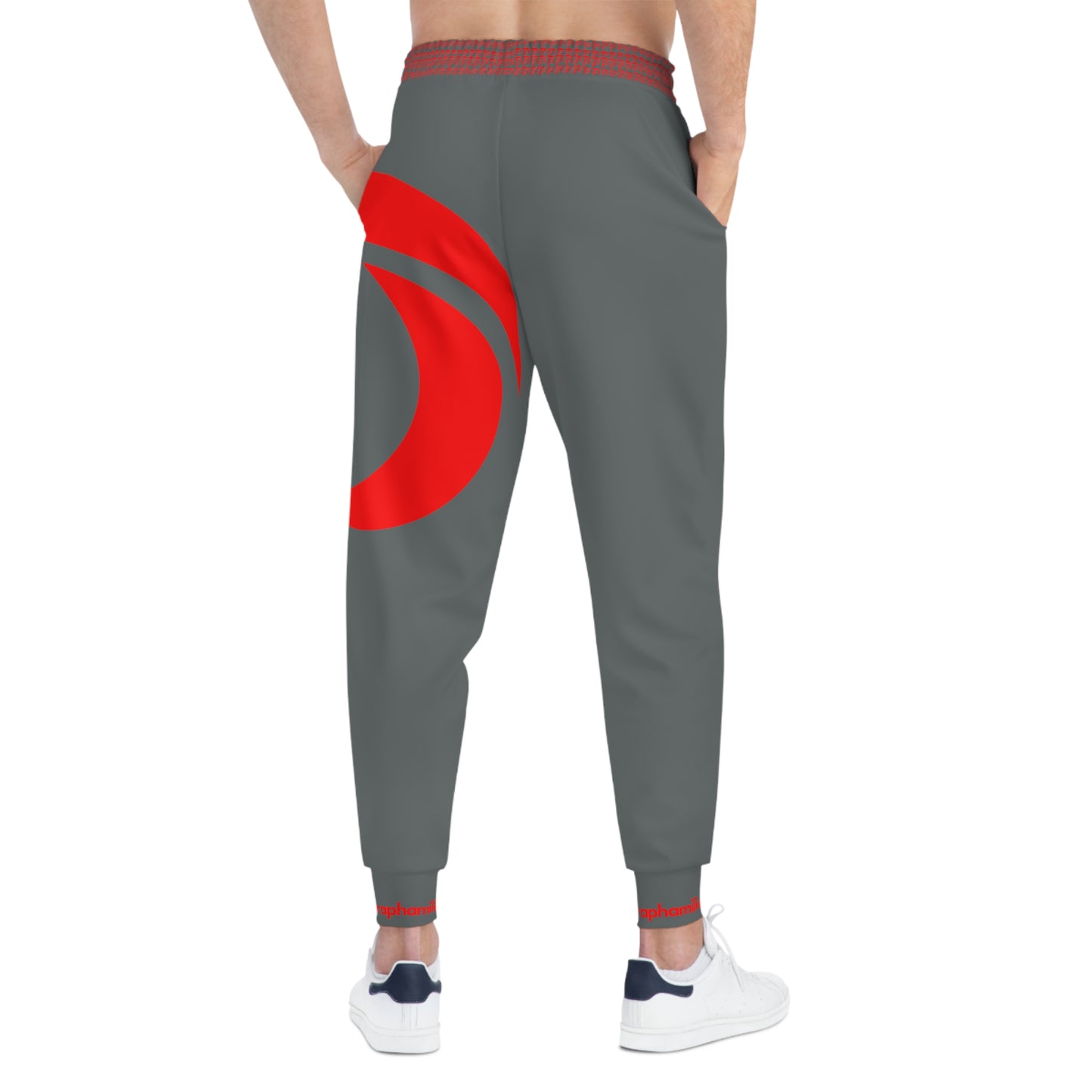 Men's/Women's Athletic Joggers - Gray/Red