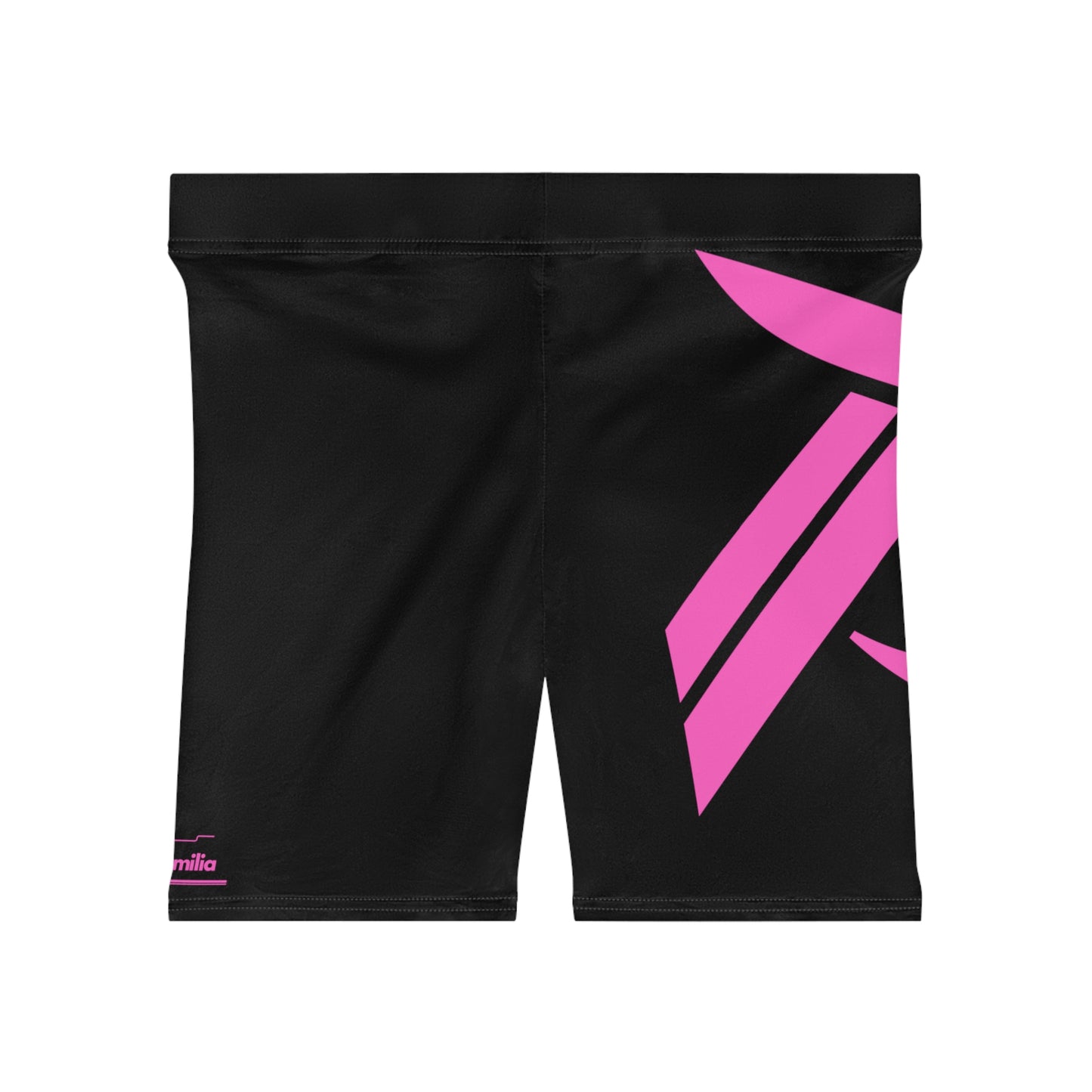 Women's Biker Shorts - Black / Pink