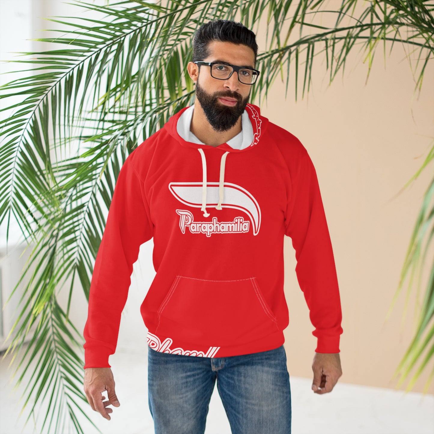 Pullover Hoodie - Red / White