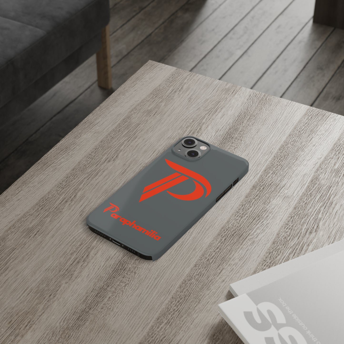 Slim Silicone iPhone Cases Gray/Res (Multiple sizes available)