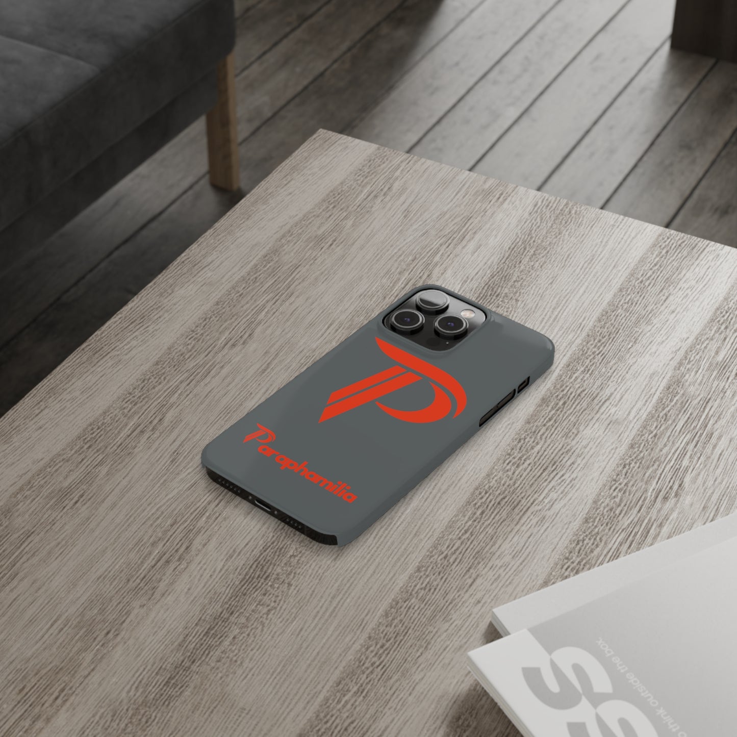 Slim Silicone iPhone Cases Gray/Res (Multiple sizes available)