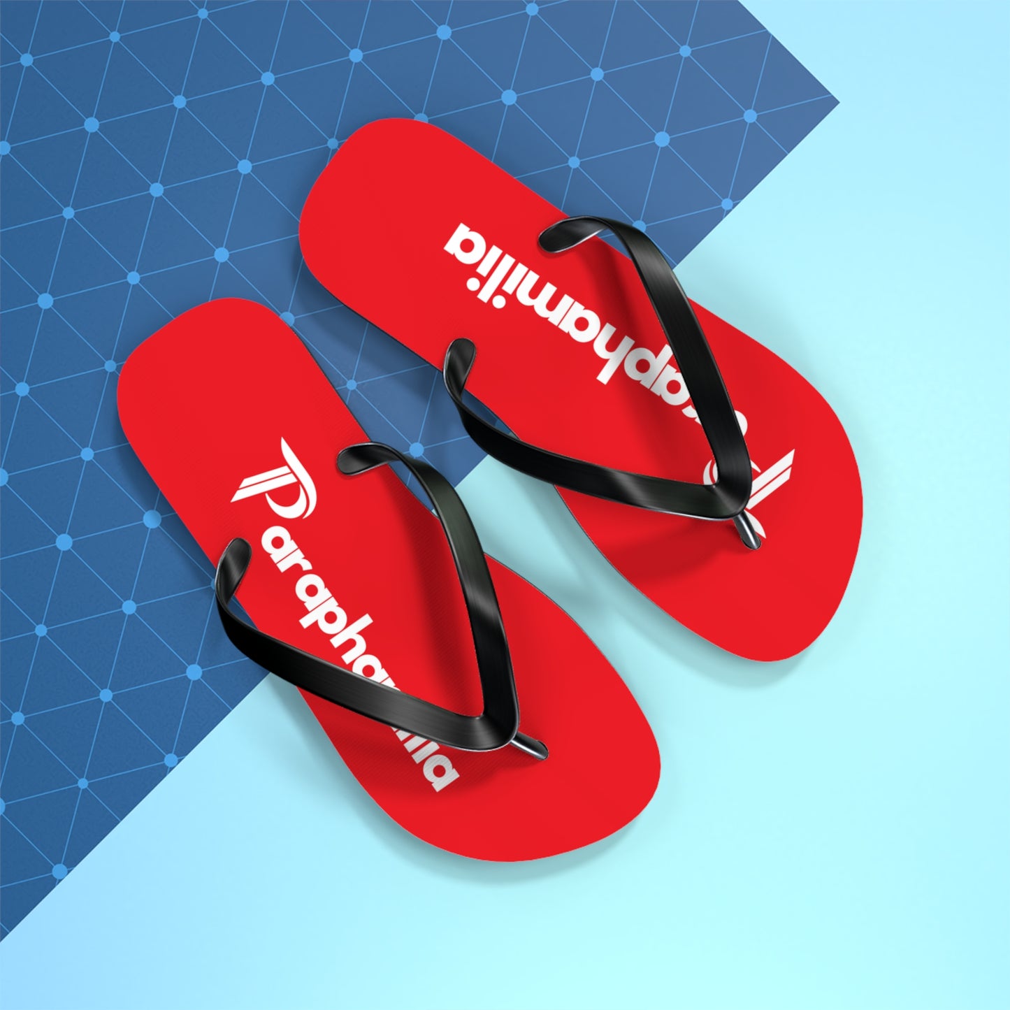 Phamilia Flops (Unisex) Red/White