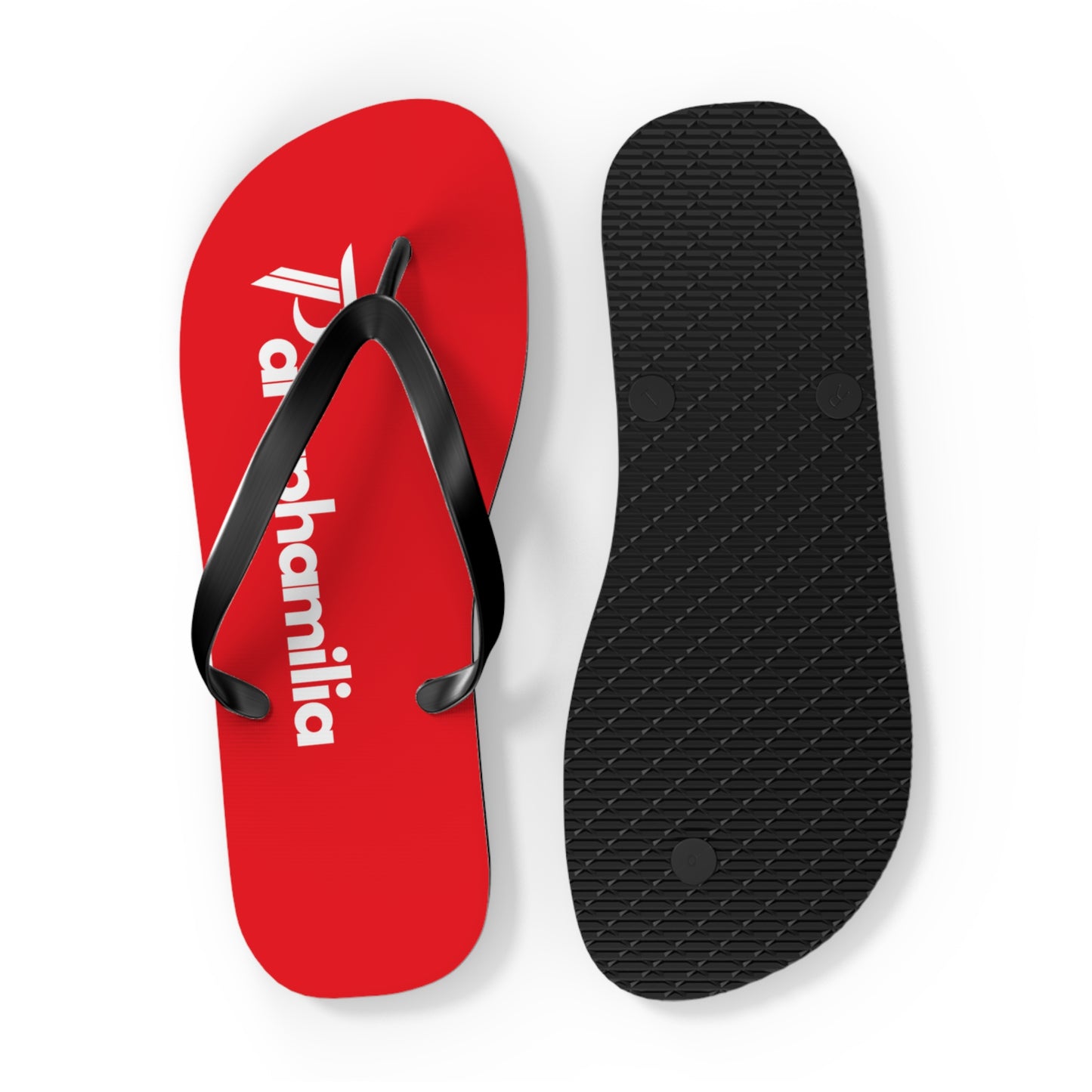 Phamilia Flops (Unisex) Red/White