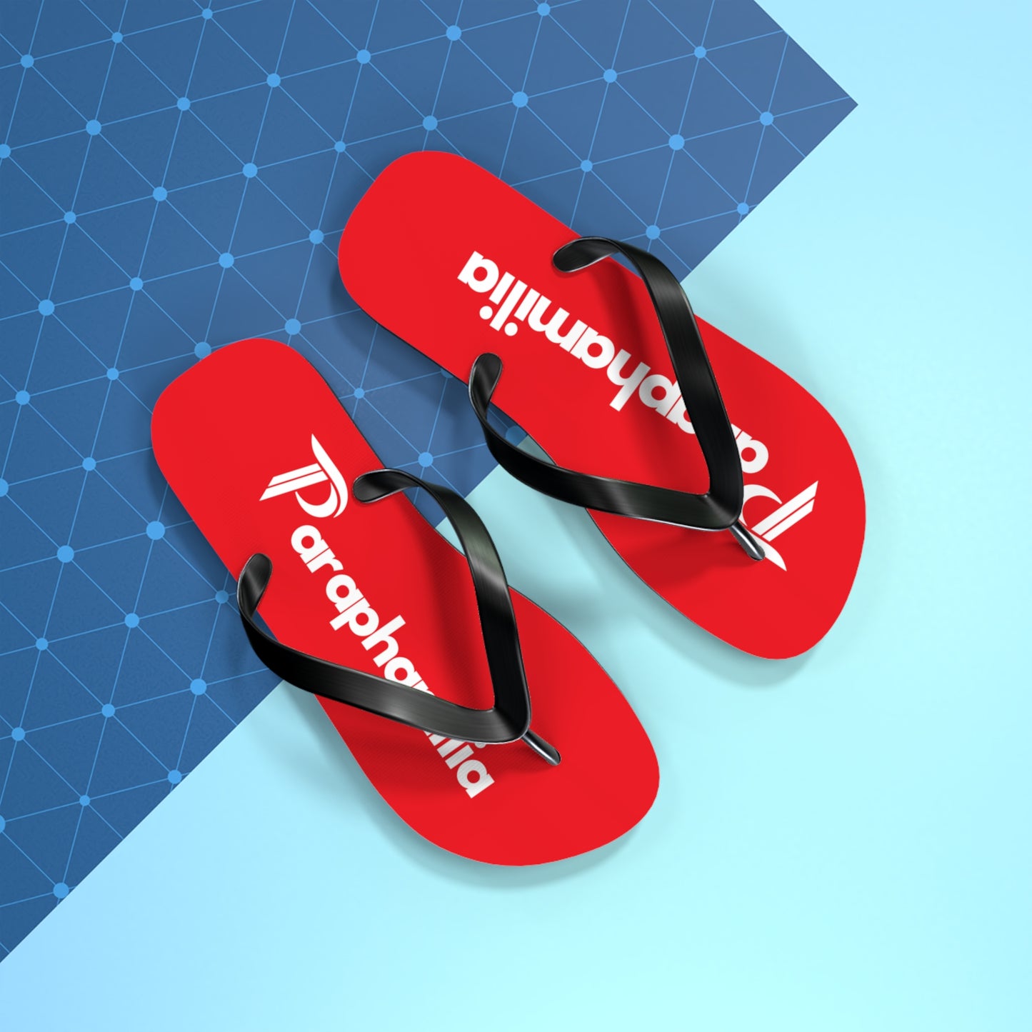 Phamilia Flops (Unisex) Red/White