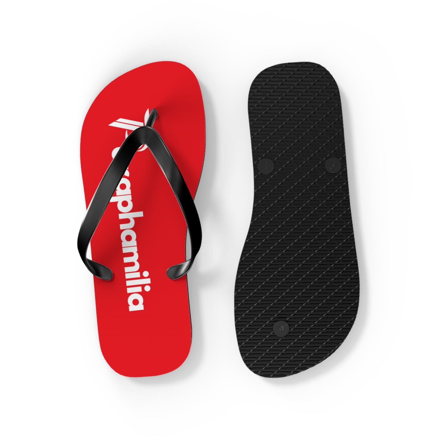 Phamilia Flops (Unisex) Red/White